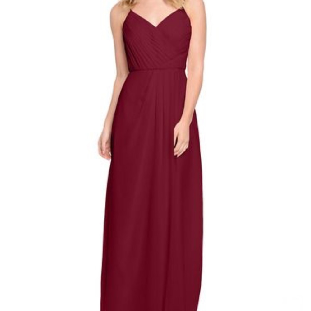 dove and dahlia burgundy dress with belt
